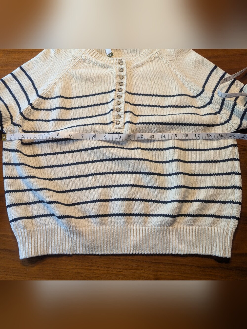 Sezane Ecru and Navy Leontine Jumper - Picture 5 of 7